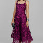VESTIDO MIDI FLORAL MAGENTA