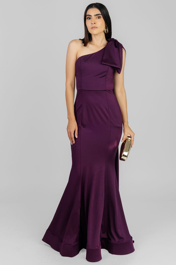 VESTIDO LARGO MORADO