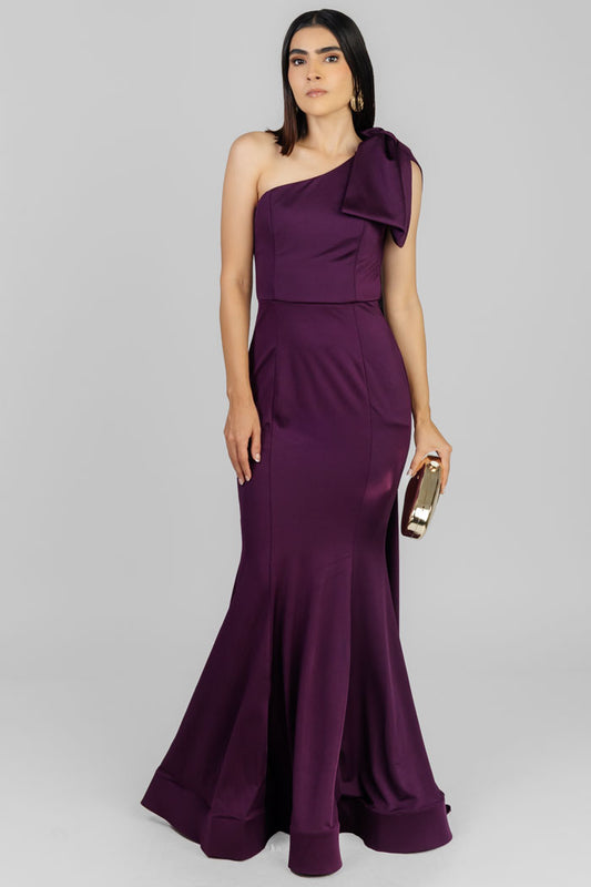 VESTIDO LARGO MORADO