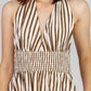 VESTIDO MIDI RAYAS ESCOTE