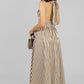 VESTIDO MIDI RAYAS ESCOTE
