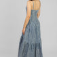 VESTIDO MIDI A RAYAS