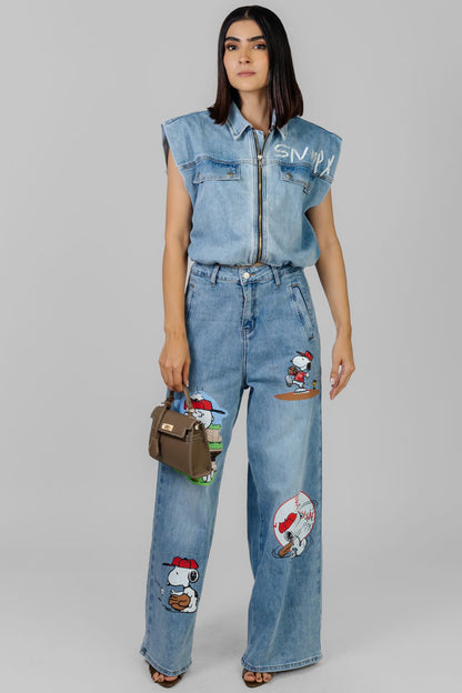 CONJUNTO DENIM CARTOON