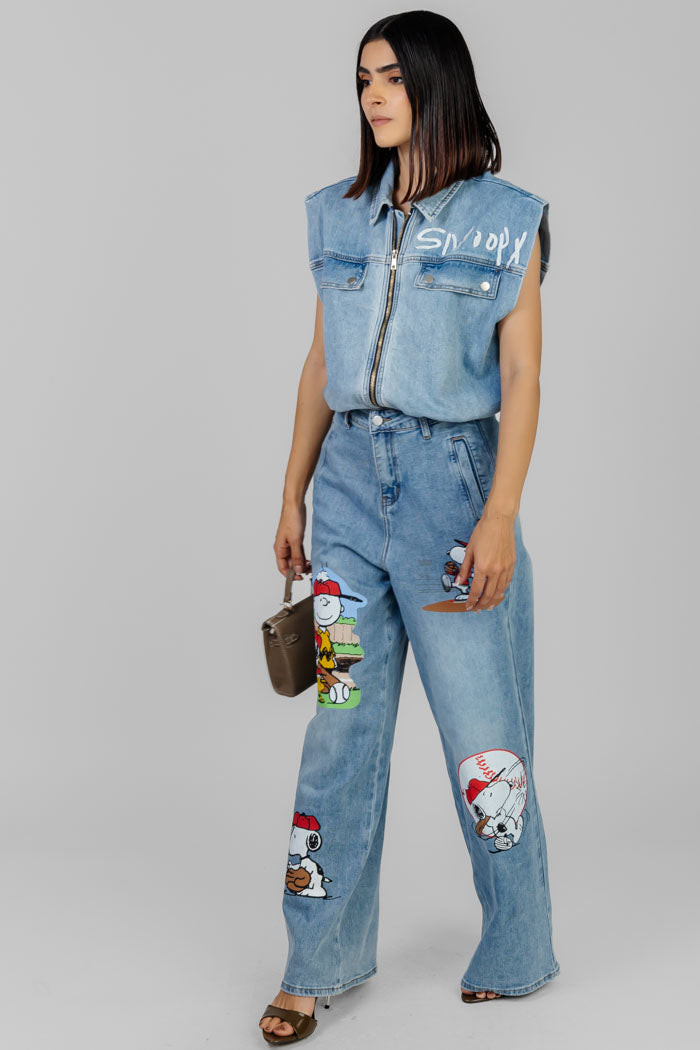 CONJUNTO DENIM CARTOON