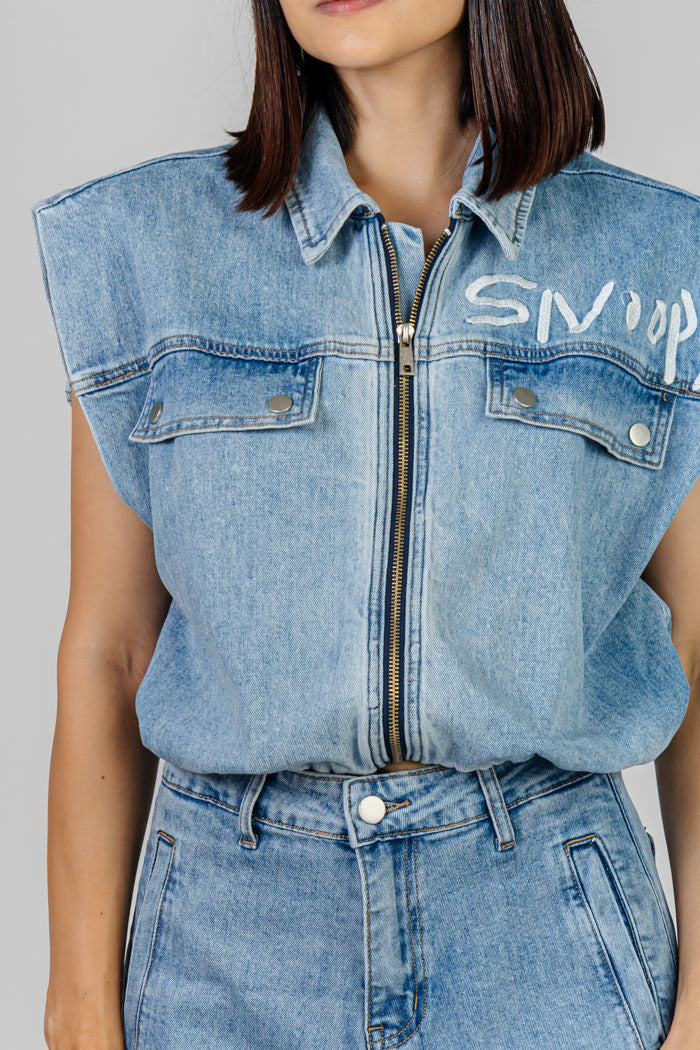CONJUNTO DENIM CARTOON