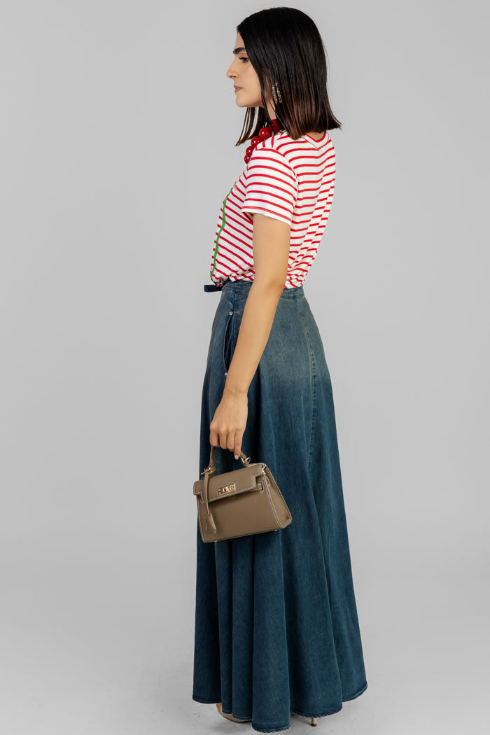 FALDA LARGA EN DENIM