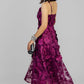 VESTIDO MIDI FLORAL MAGENTA