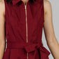 VESTIDO MIDI VINO ESTRUCTURADO