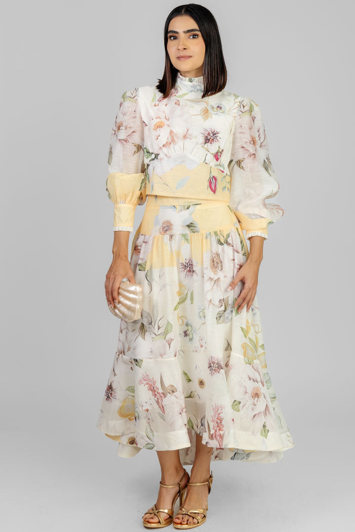 CONJUNTO FLORAL ELEGANTE MIDI