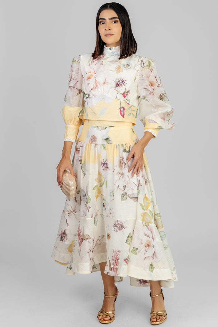CONJUNTO FLORAL ELEGANTE MIDI