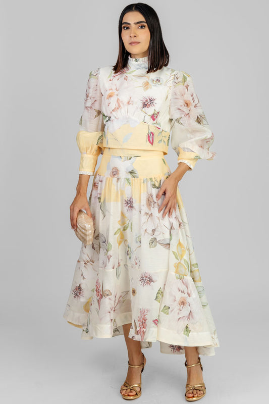 CONJUNTO FLORAL ELEGANTE MIDI