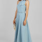 VESTIDO MIDI ASIMÉTRICO AZUL