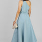 VESTIDO MIDI ASIMÉTRICO AZUL
