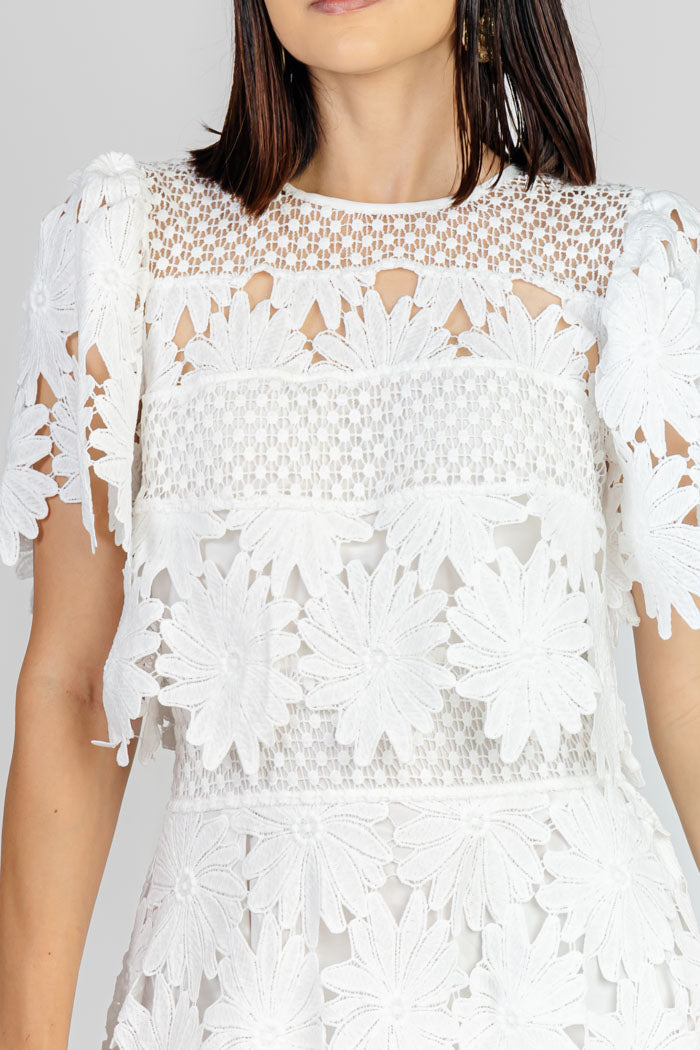 VESTIDO BLANCO EN ENCAJE