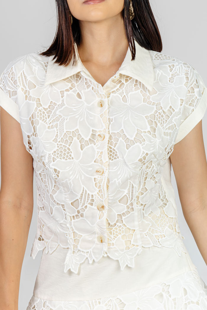 CONJUNTO BLANCO EN ENCAJE