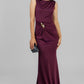 VESTIDO LARGO ELEGANTE VINO