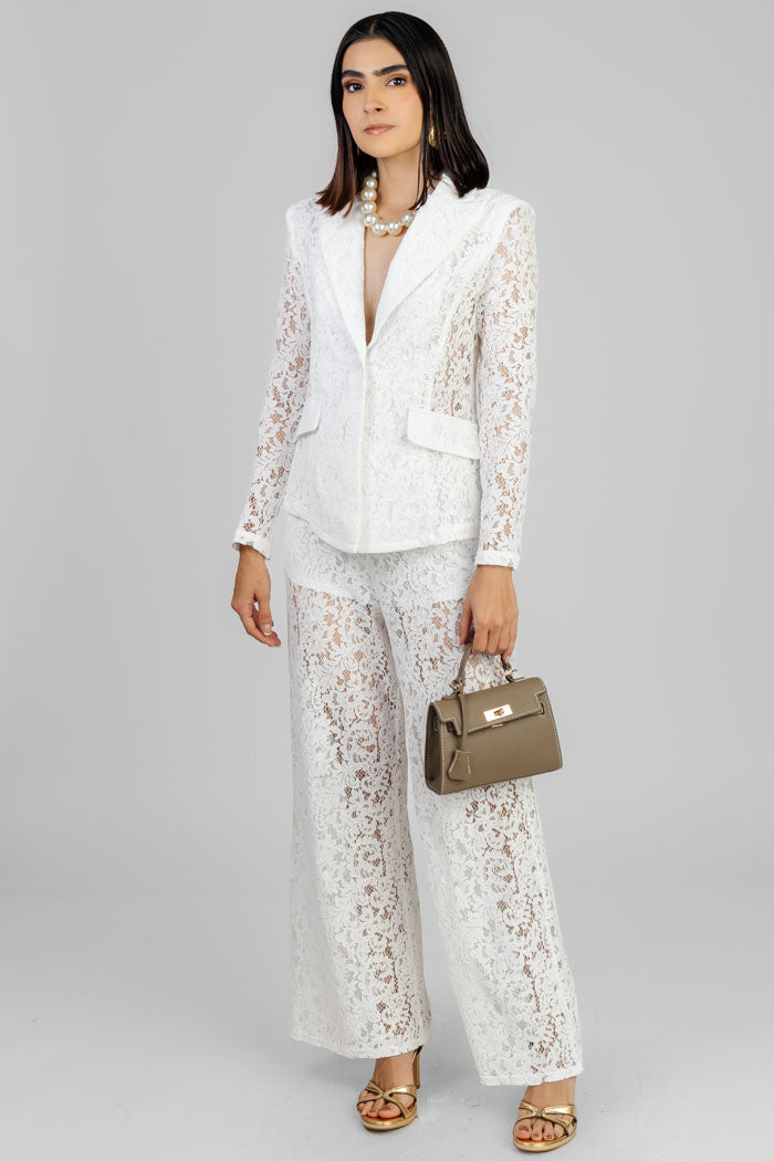 CONJUNTO DE ENCAJE BLANCO