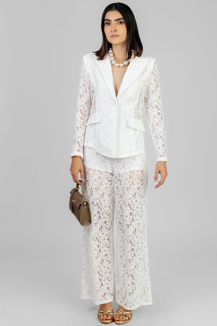 CONJUNTO DE ENCAJE BLANCO