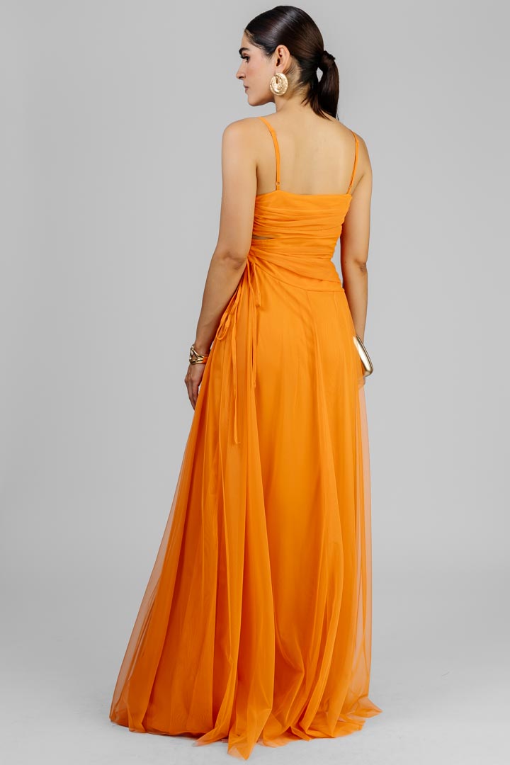 VESTIDO TUL DRAPEADO