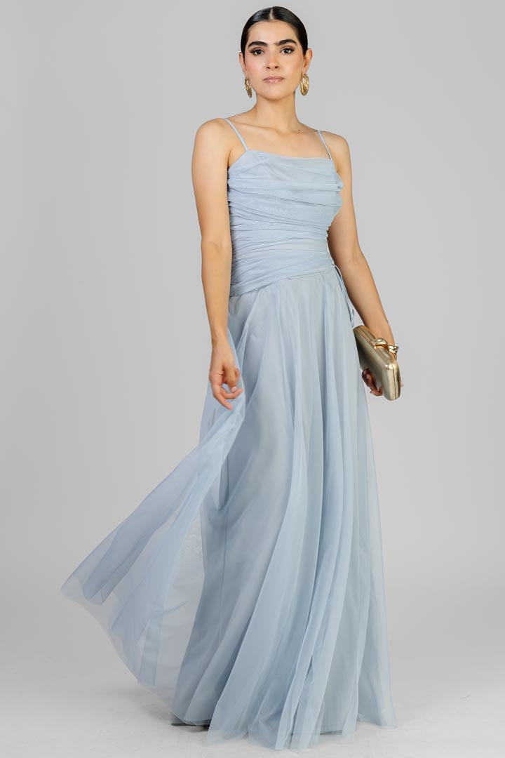 VESTIDO TUL DRAPEADO