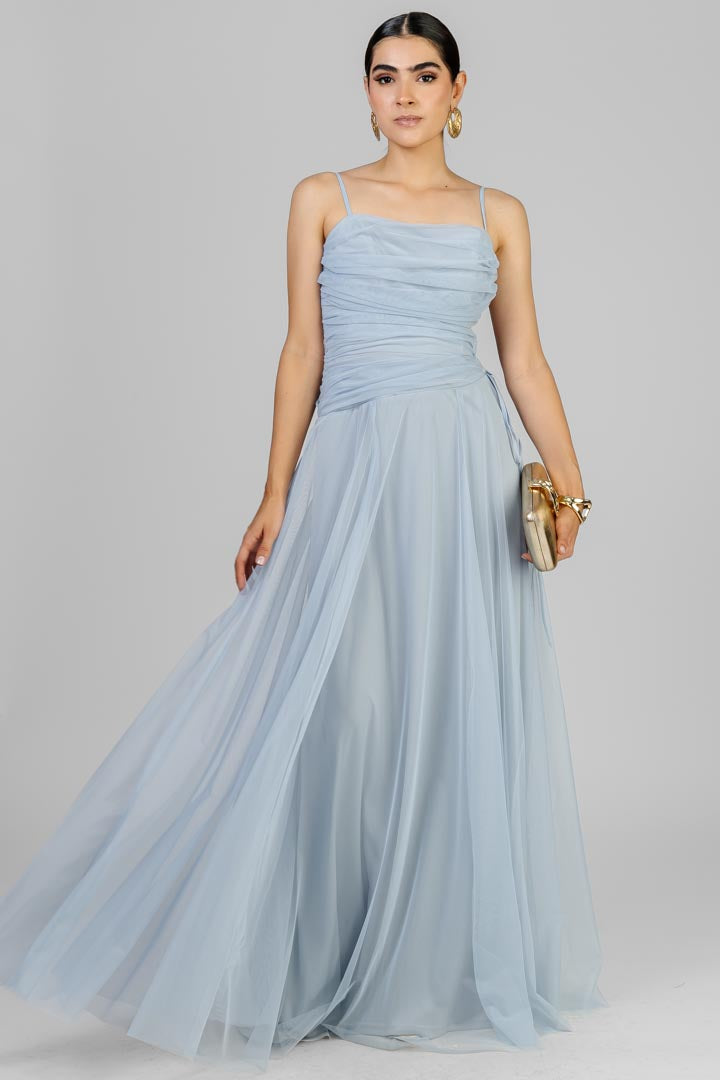 VESTIDO TUL DRAPEADO