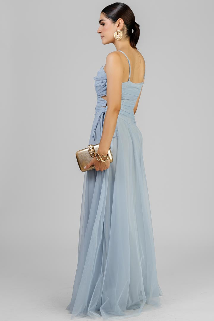 VESTIDO TUL DRAPEADO