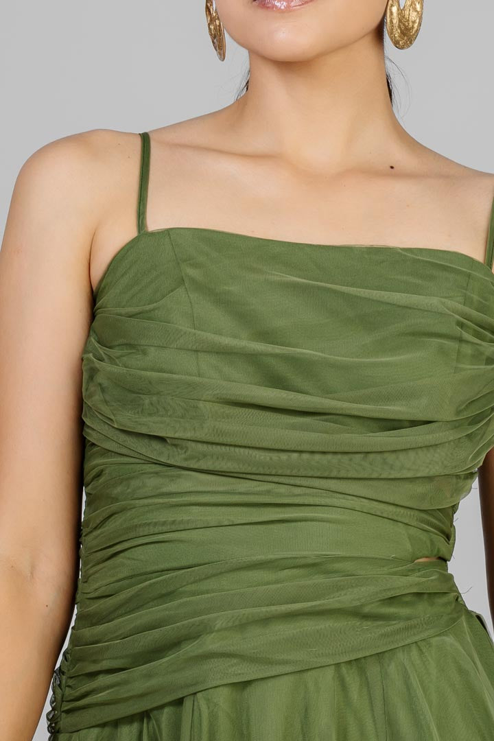 VESTIDO TUL DRAPEADO