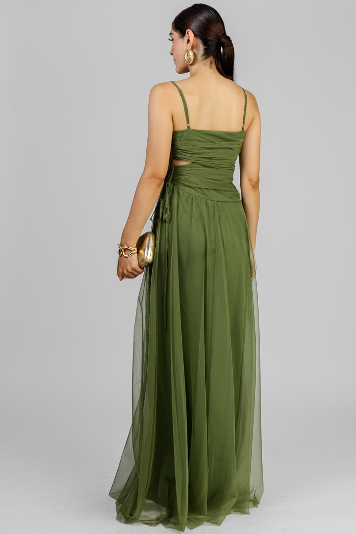 VESTIDO TUL DRAPEADO