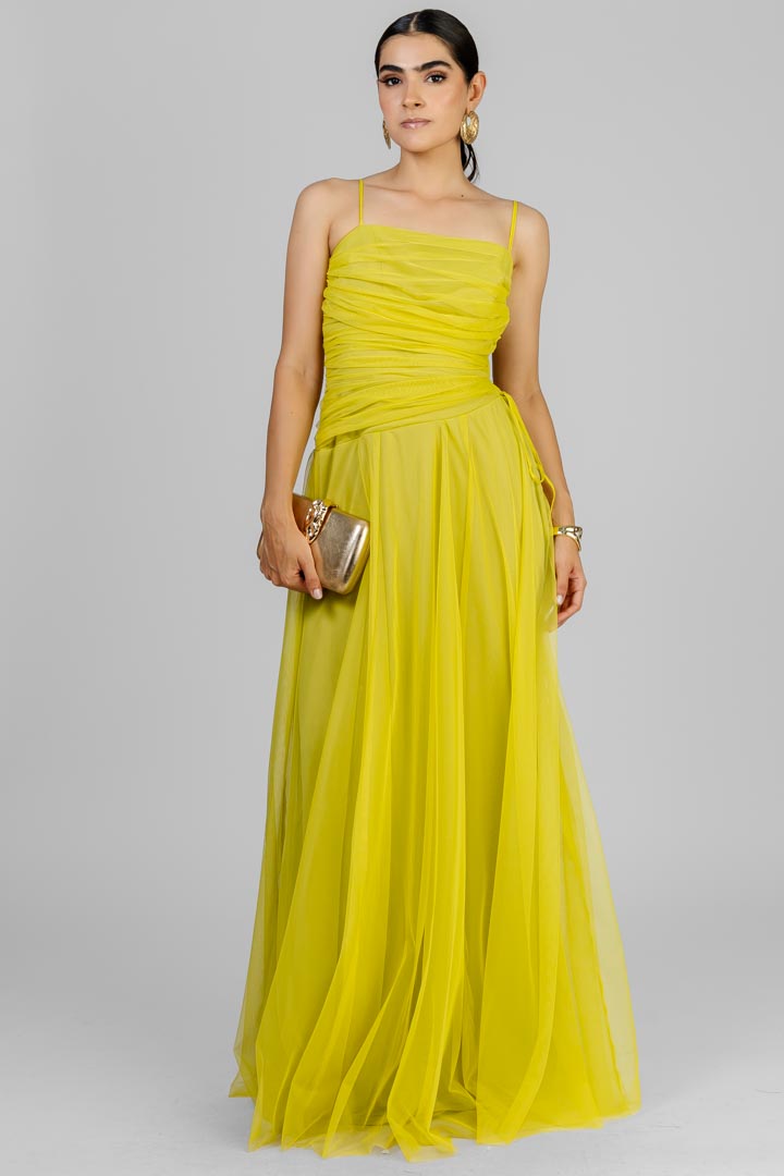 VESTIDO TUL DRAPEADO