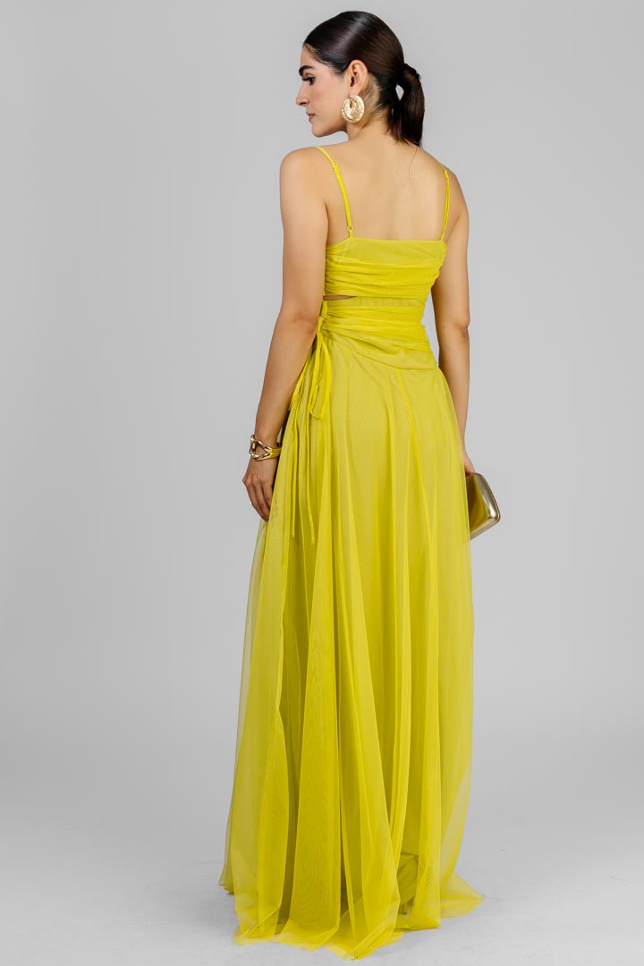 VESTIDO TUL DRAPEADO
