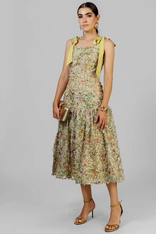 VESTIDO TEXTURA FLORAL