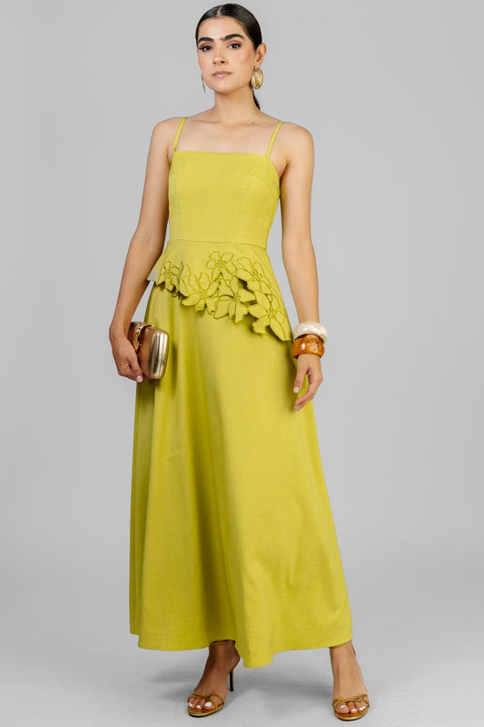 VESTIDO APPLIQUE FLORAL