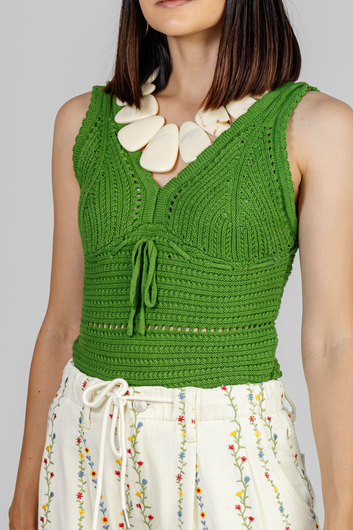 BLUSA TEJIDA VERDE ESMERALDA