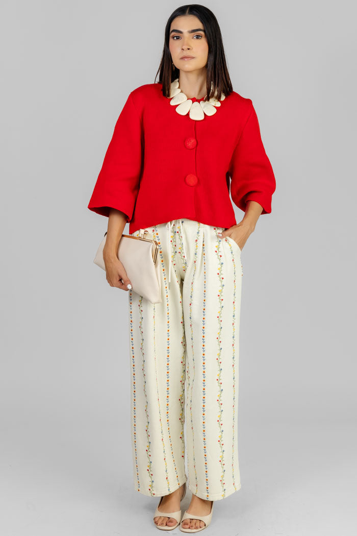 SUETER ROJO DE BOTONES