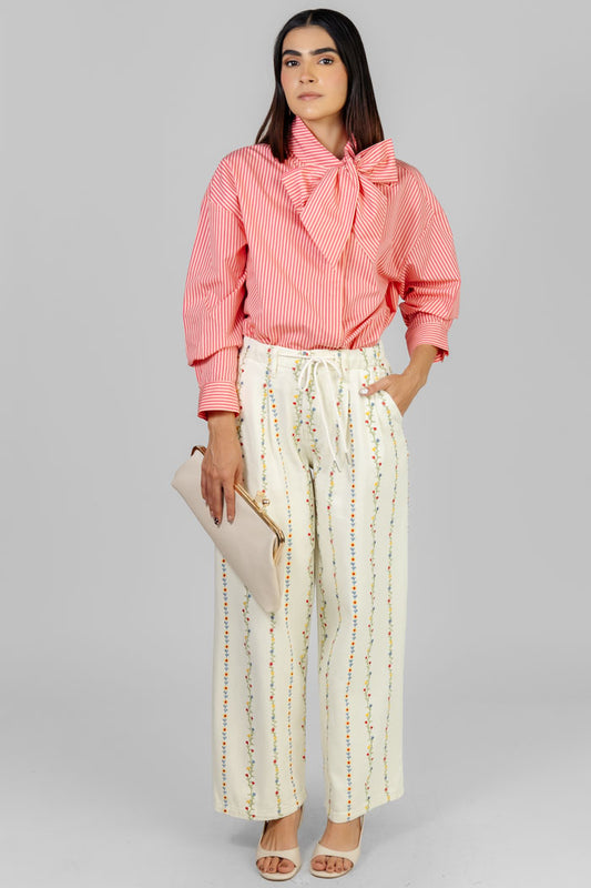 BLUSA RAYADA CON LAZO