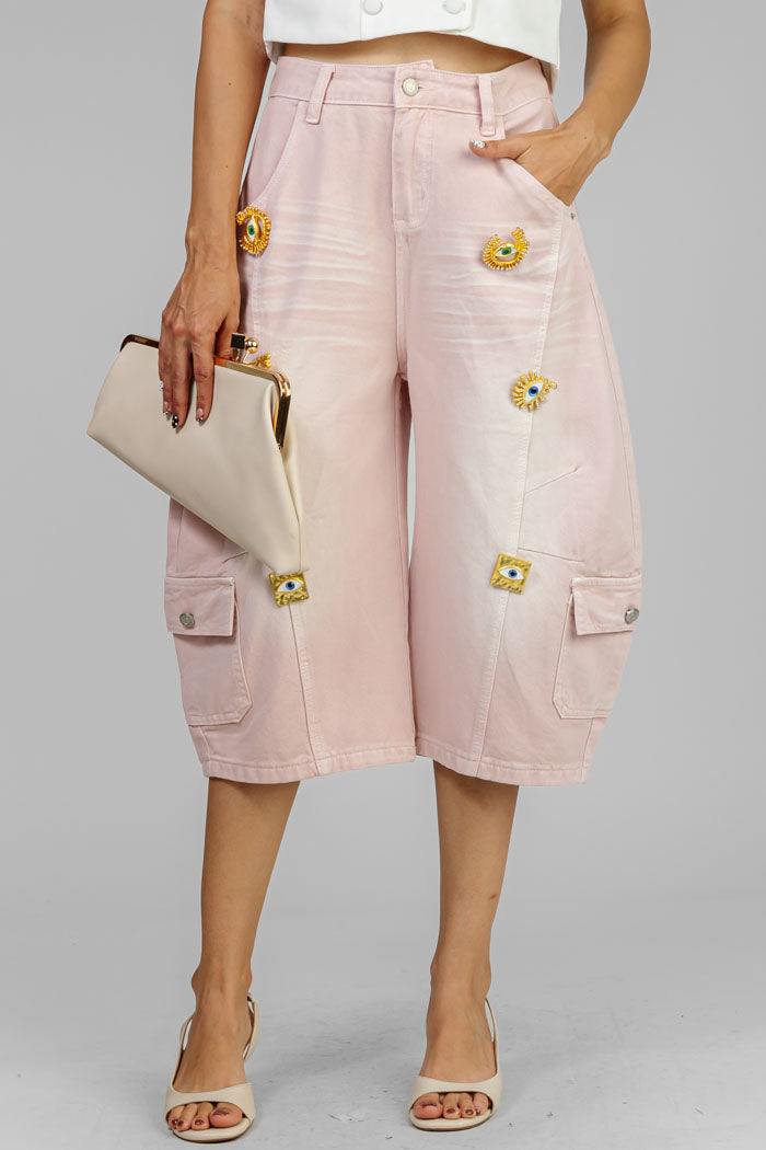 BERMUDA ROSA ESTILO CARGO