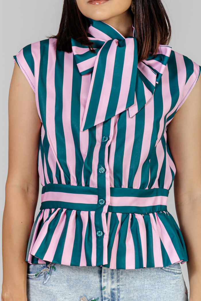 BLUSA PEPLUM RAYAS
