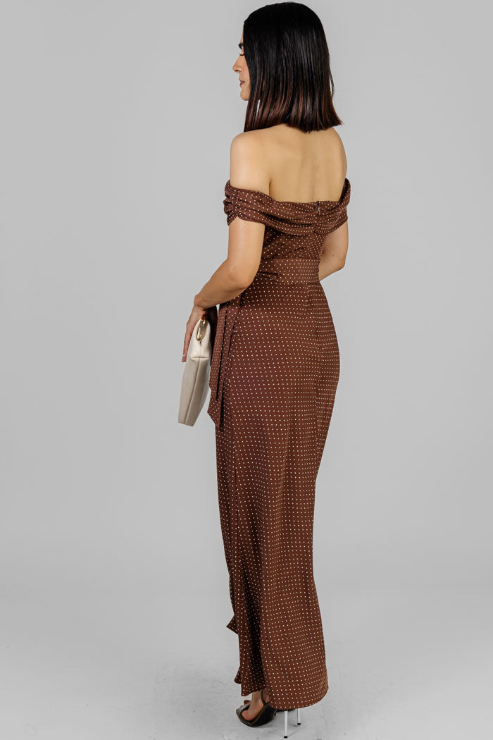 VESTIDO MIDI ESTAMPADO LUNARES