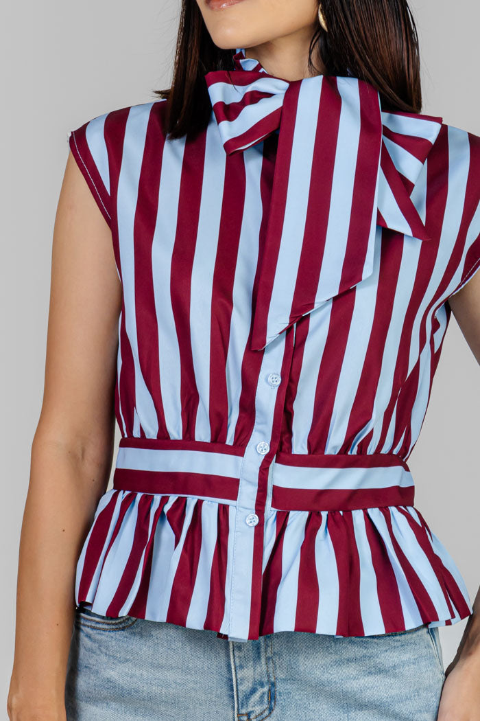 BLUSA PEPLUM RAYAS
