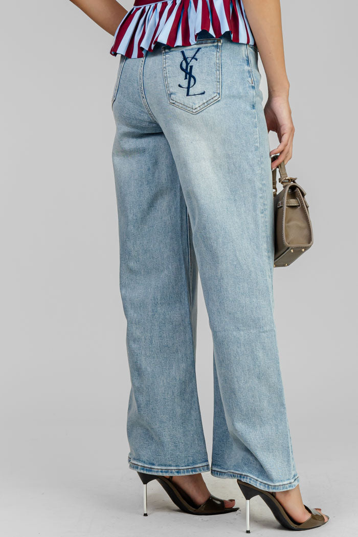 PANTALON JEANS AZUL CLARO
