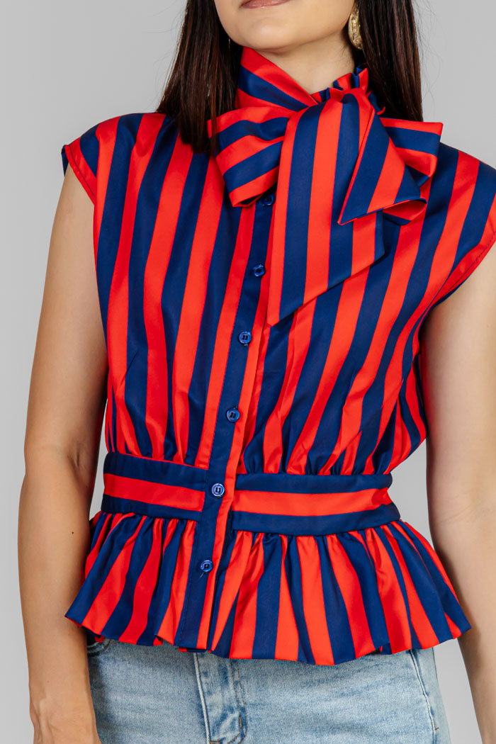 BLUSA PEPLUM RAYAS