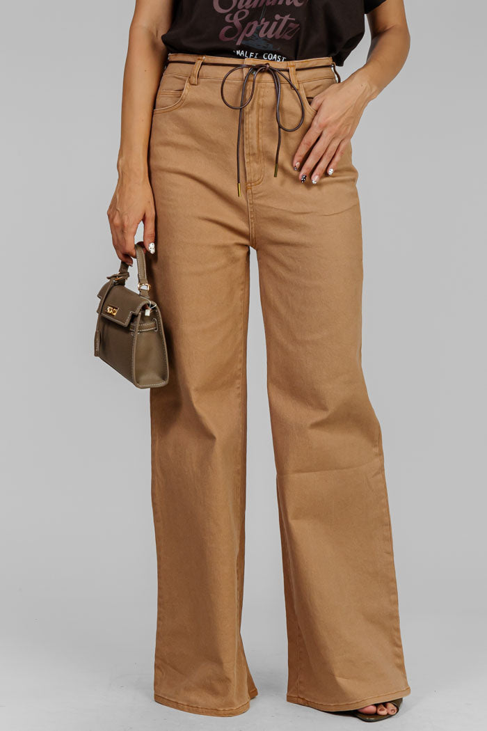 PANTALON TIPO PALAZZO CAFE