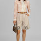 BERMUDA BEIGE CON BORDADO
