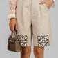 BERMUDA BEIGE CON BORDADO