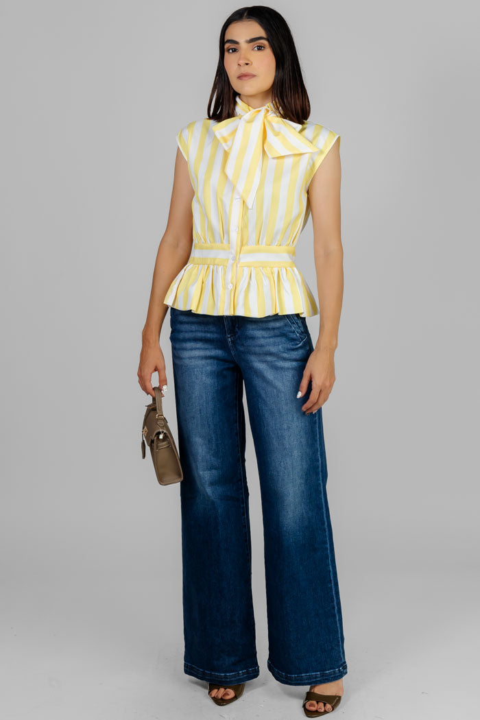 BLUSA PEPLUM RAYAS
