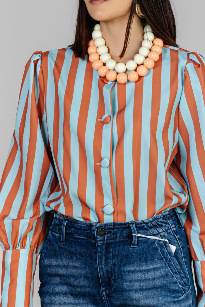 BLUSA A RAYAS VIBRANTES