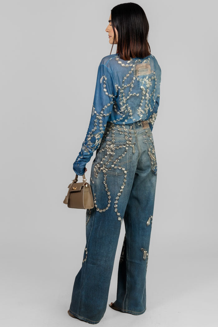 CONJUNTO TUL Y DENIM