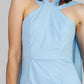 VESTIDO CELESTE MAXI ELEGANTE