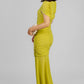 VESTIDO DRAPEADO COLOR LIMA