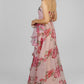 VESTIDO LARGO FLOREADO ESCOTE